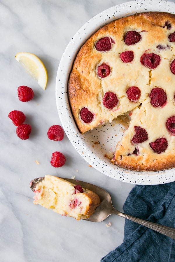Lemon Raspberry Ricotta Cake