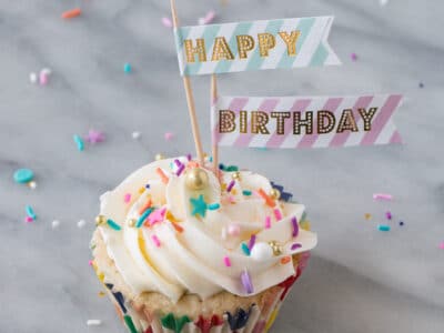 Momofuku Milk Bar Cake turned Birthday Cupcakes.