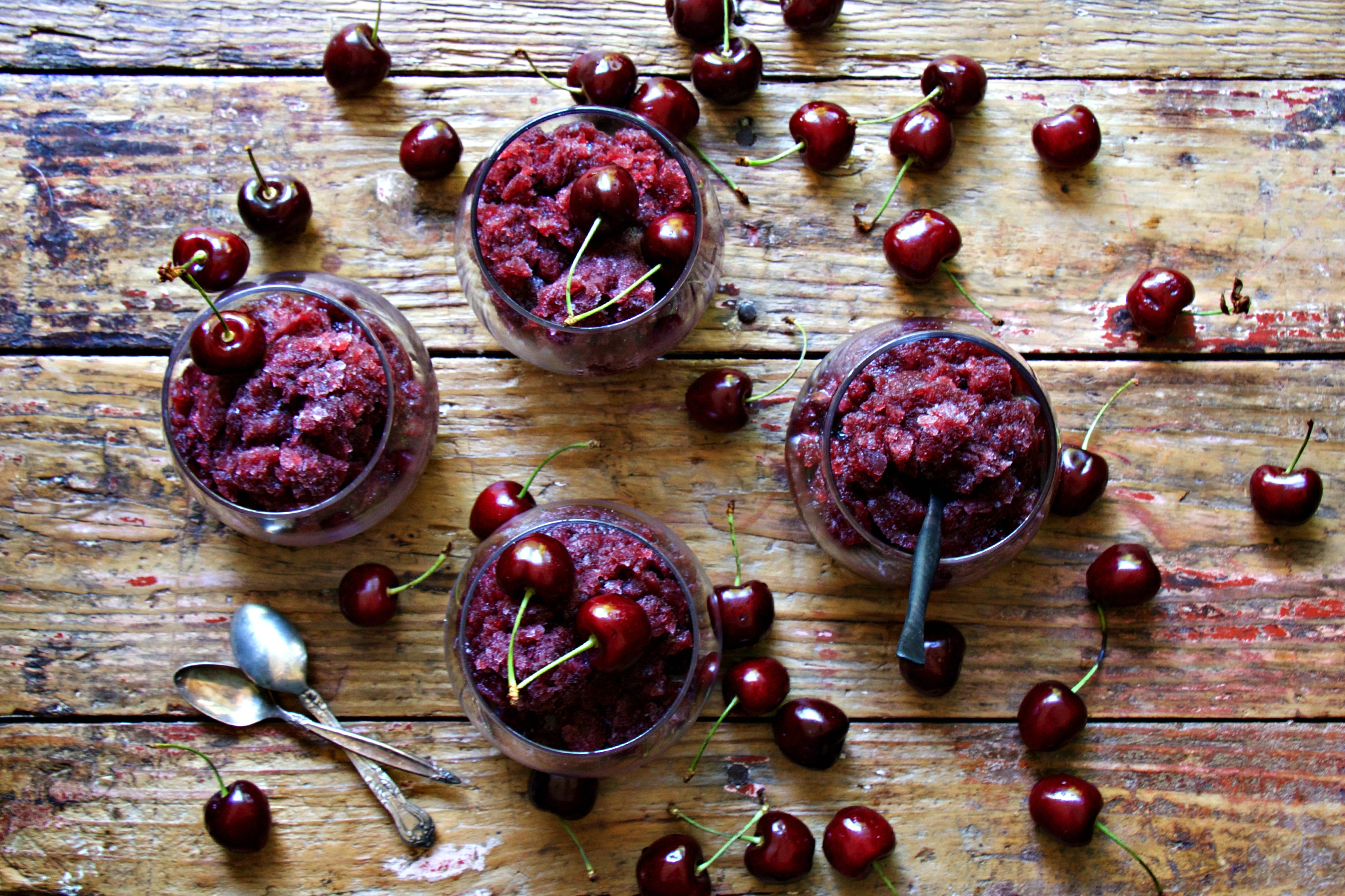 Cherry Granita - My Kitchen Love Blog