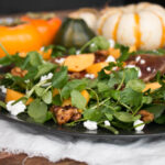 Persimmons and Watercress Salad with Candied Walnuts and Goat's Cheese | My Kitchen Love