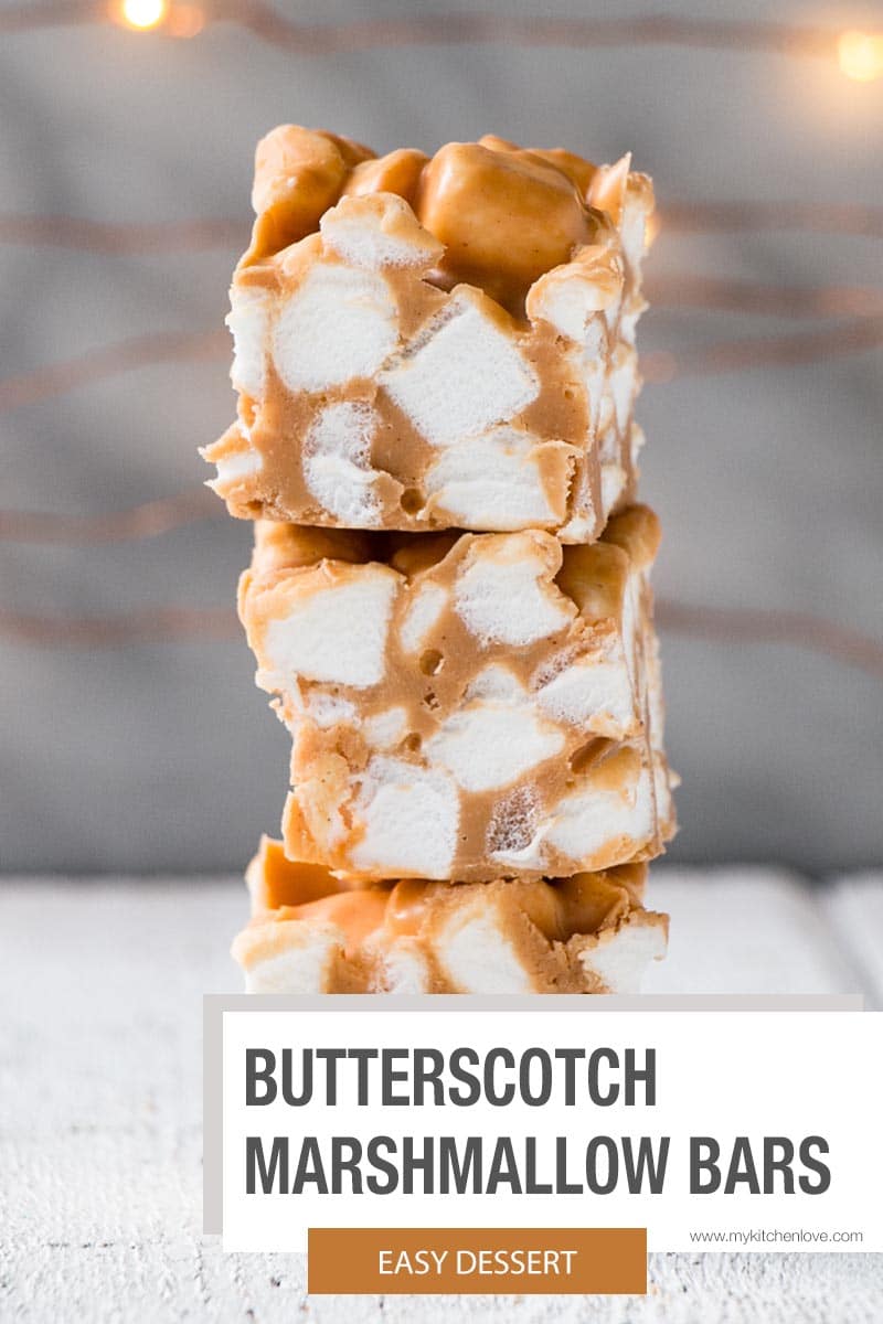 Butterscotch Peanut Butter Marshmallow Squares are a quick and easy no-bake festive treat! Made in under 15 minutes! We love making these Butterscotch Marshmallow Confetti Squares every holiday season to kick-off our holiday baking. via @mykitchenlove