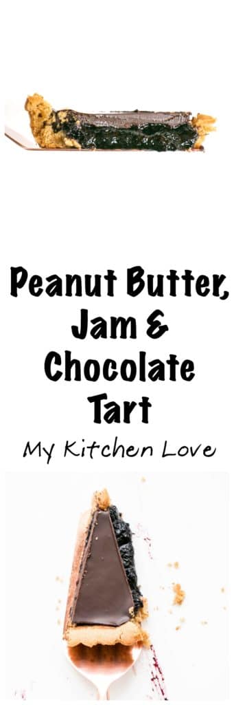 PB, Jam and Chocolate Tart - long pin