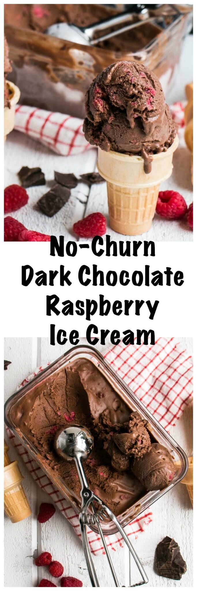 NoChurn Dark Chocolate Raspberry Ice Cream My Kitchen Love. Easy to