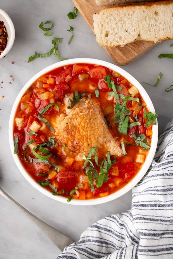 Roasted Chicken Minestrone Soup Recipe - My Kitchen Love