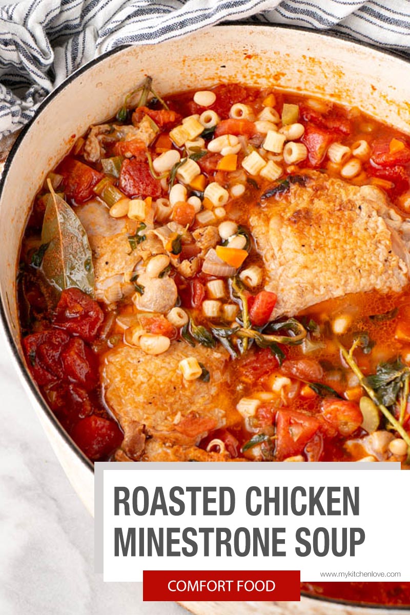 Roasted Chicken Minestrone Soup Short Pin 