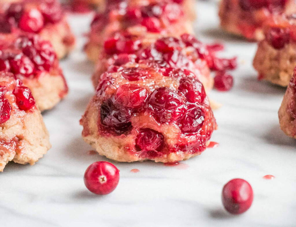 Cranberry Caramel Upside Down Muffins | My Kitchen Love