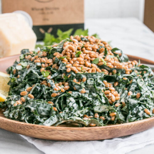 Kale Caesar Salad with Toasted Wheat Berries My Kitchen Love