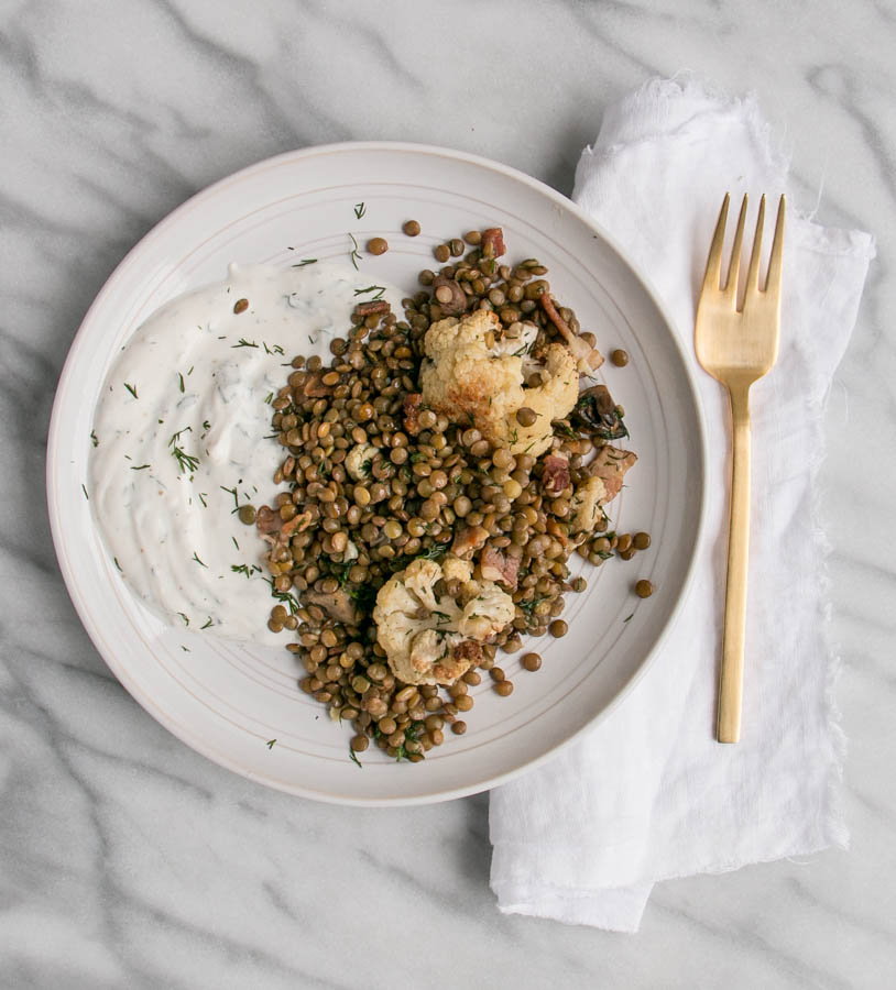 Dill Lentil and Cauliflower Salad | My Kitchen Love