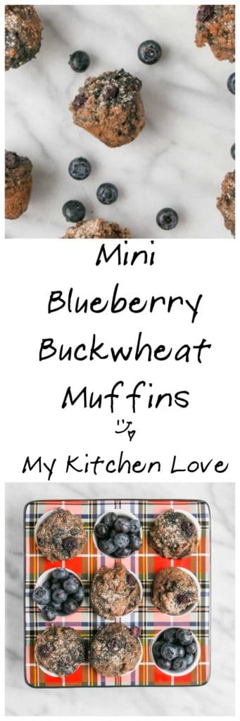 Mini Blueberry Buckwheat Muffins | My Kitchen Love