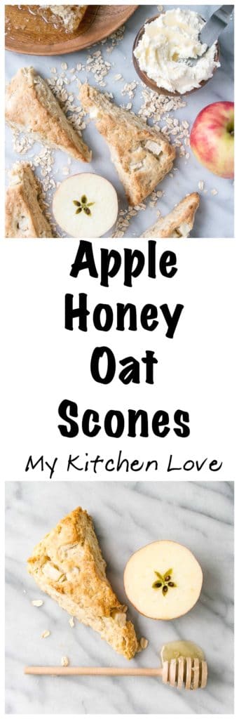 Apple and Honey Oat Scones | My Kitchen Love