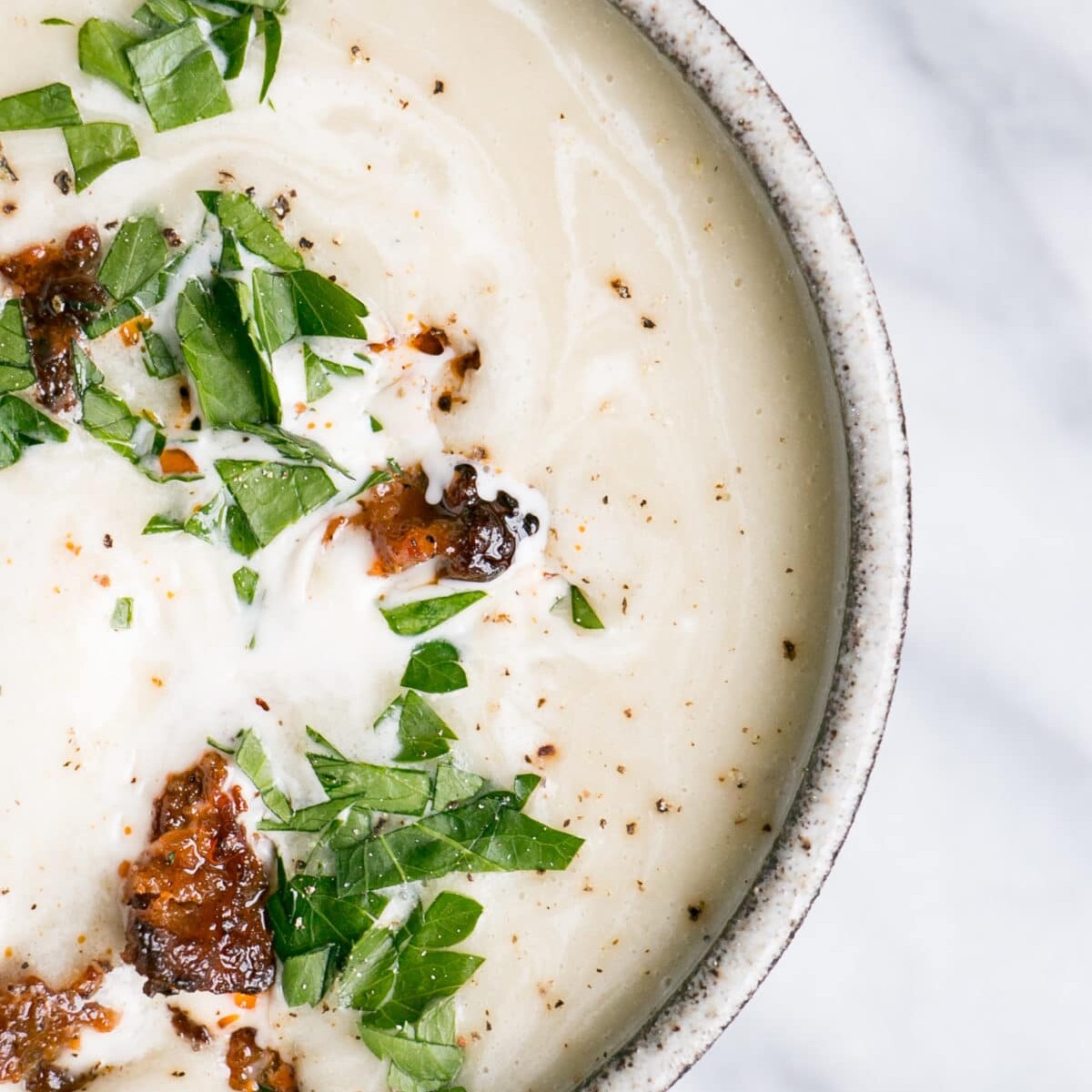Slow Cooker Cream of Leek Soup with Chorizo "Croutons" My Kitchen Love