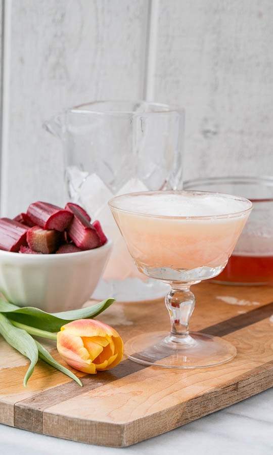 Rhubarb Pisco Sour | My Kitchen Love