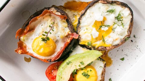 Portobello Mushroom Baked Eggs 3 Ways | My Kitchen Love