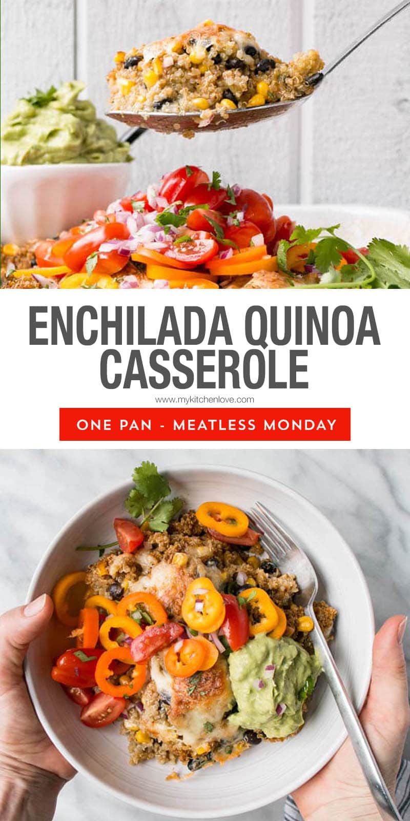 Enchilada Quinoa Casserole - long pin
