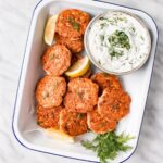 Dilly Salmon Cakes are a fast and satisfying dinner. Serve with rice, french fries, and a quick cooking vegetable for a speedy dinner everyone will love! #salmon #healthy #mealprep