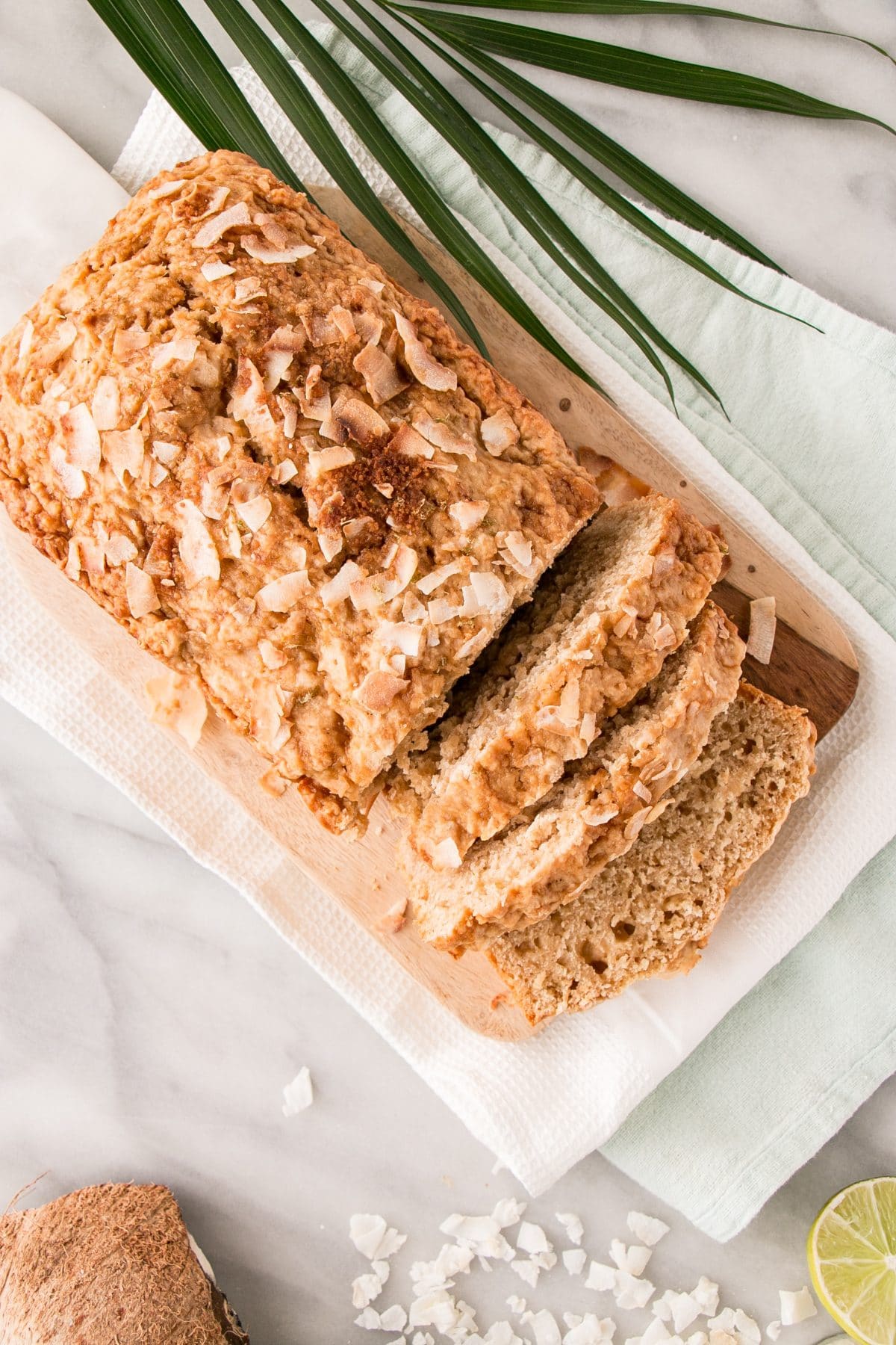 This Coconut Lime Loaf is a one bowl easy to prepare quick bread. Brighten up your day with this vibrant Coconut Lime Loaf! #coconut #lime #easyrecipe #comfortfood