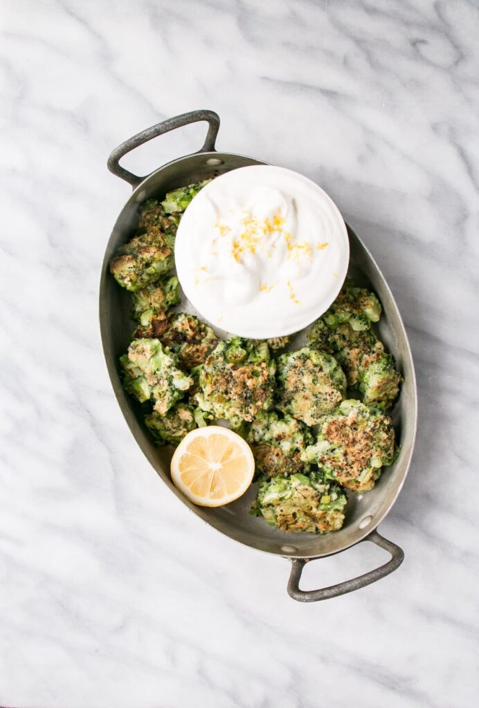 Broccoli Fritters with Lemon Yogurt Dip My Kitchen Love