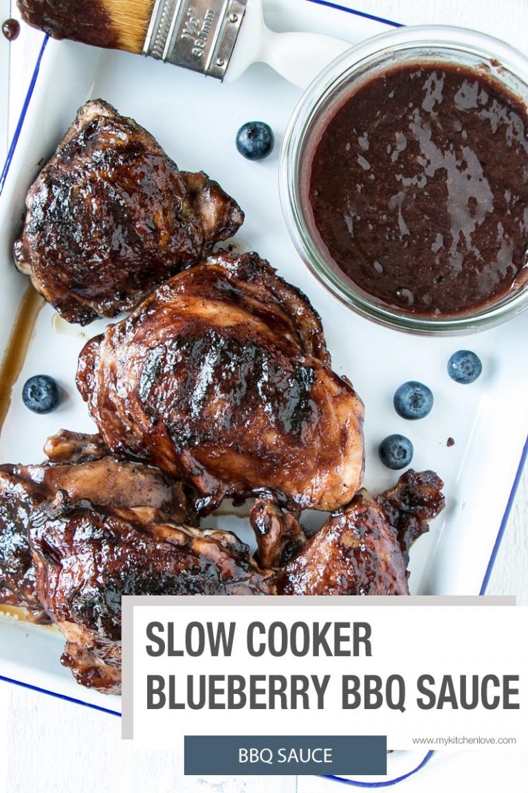 Slow Cooker Blueberry BBQ Sauce My Kitchen Love