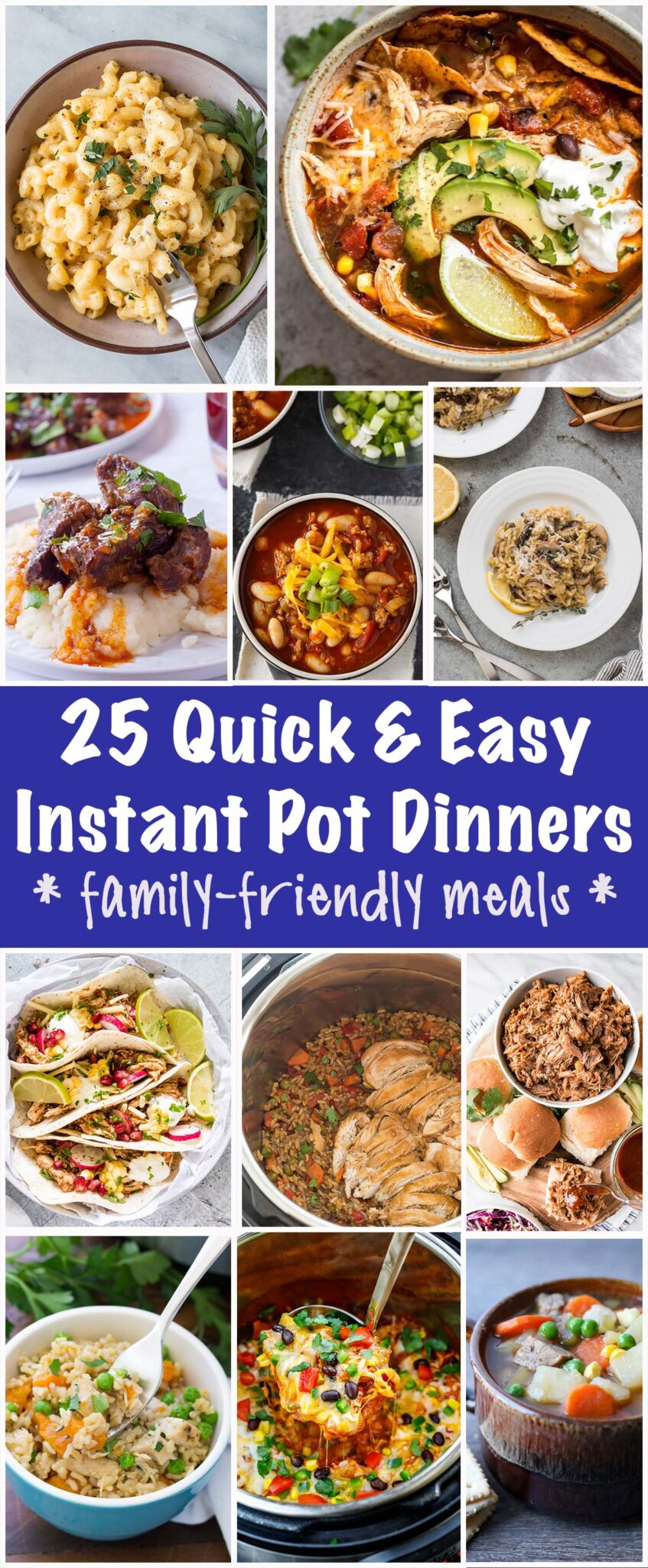 Instant Pot DInners Round Up Collage