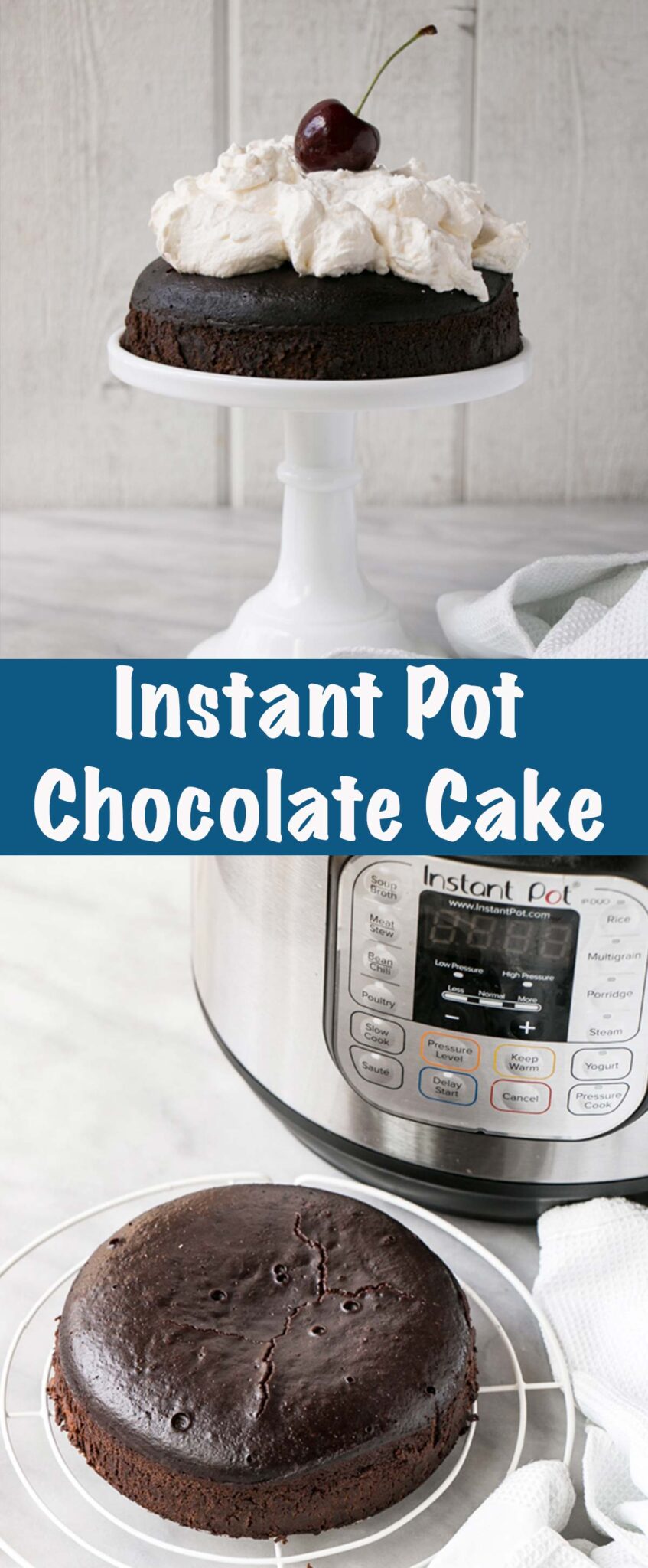 Instant Pot Chocolate Cake Long Pin