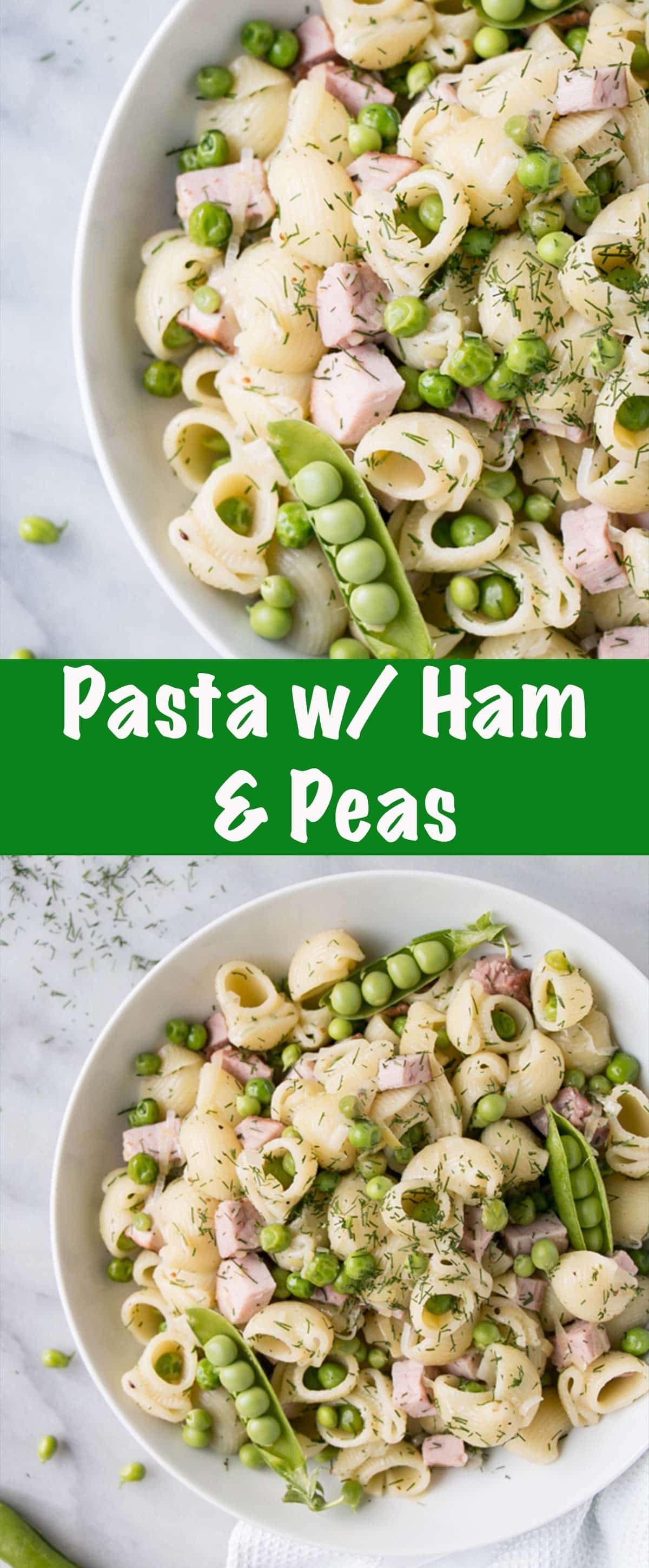 Pasta with Ham and Peas long pin
