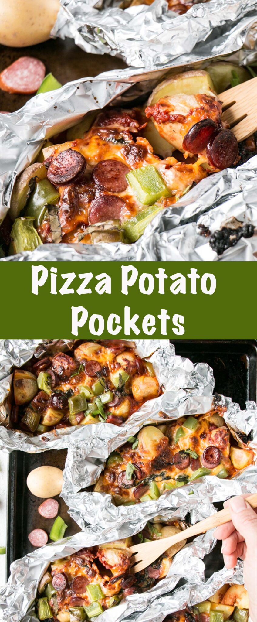 Pizza Potato Packs Long Pin. 