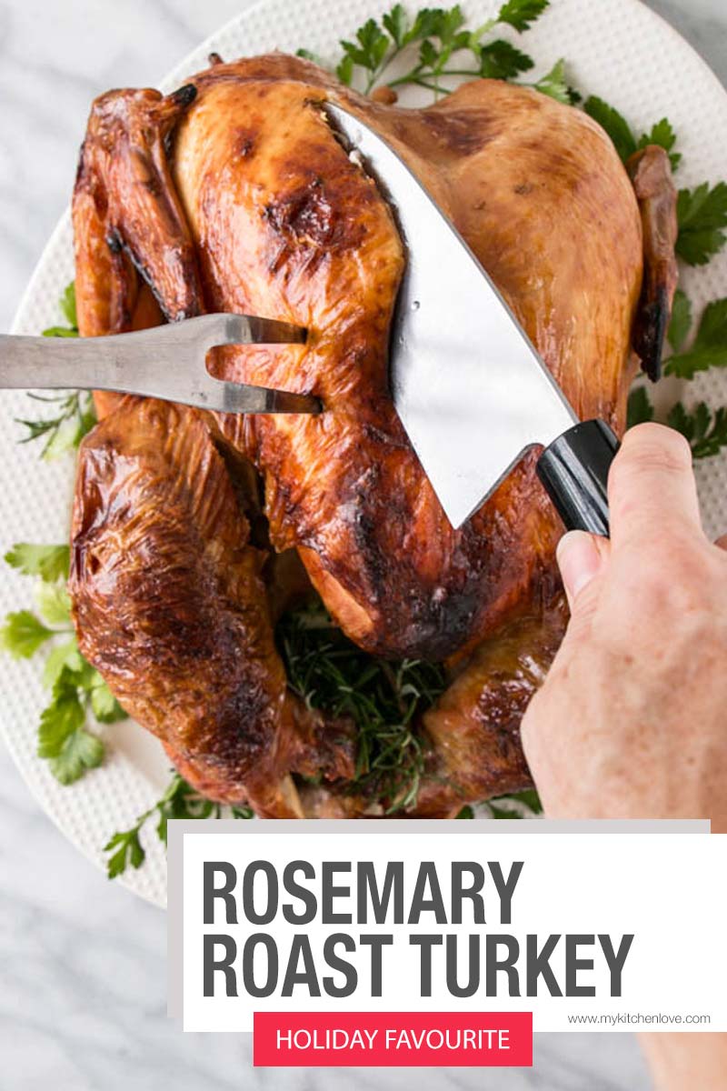 The juiciest roast turkey recipe with a crispy exterior! Tips to make sure this turkey is cooked to perfection! Time to get your brine on. via @mykitchenlove
