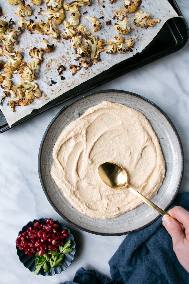 Crispy Baked Cauliflower with Hummus My Kitchen Love