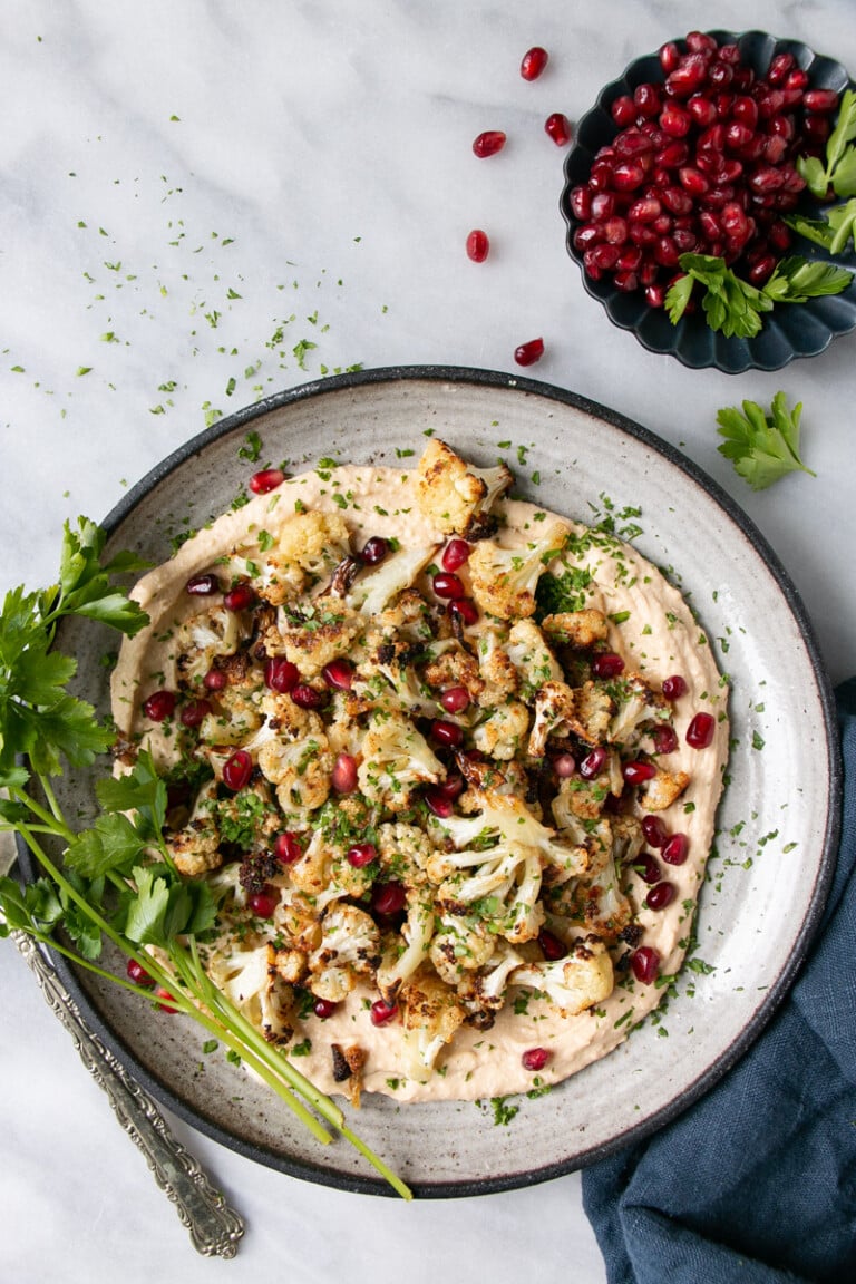 Crispy Baked Cauliflower with Hummus My Kitchen Love